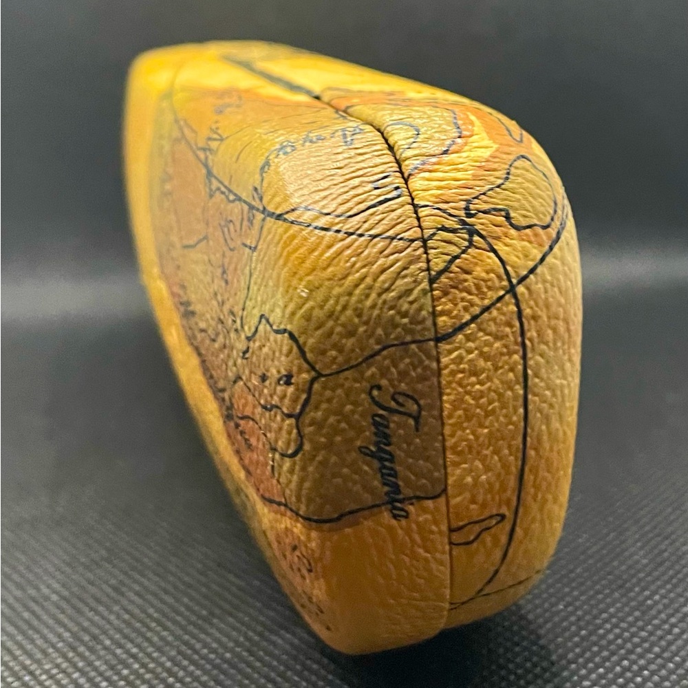 Old World Map style eyeglasses case - hard shell